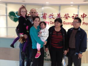 The family with orphanage staff